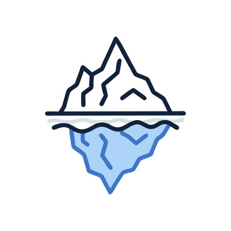 Iceberg icon vector isolated on white background for your web and mobile app design, Iceberg logo conceptのイラスト素材
