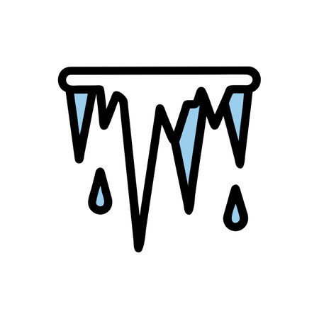 Icicles vector illustration, filled design editable outline icon.のイラスト素材
