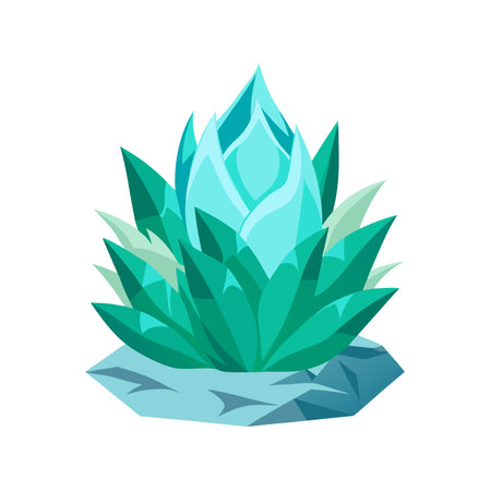 Succulent plant icon vector Illustration isolated on a white background.のイラスト素材