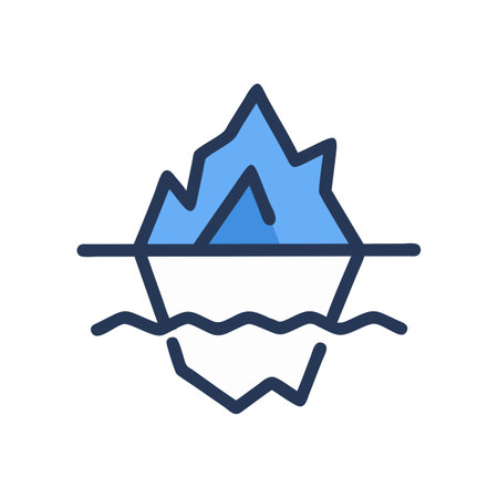 Iceberg icon vector isolated on white background for your web and mobile app design, Iceberg logo conceptのイラスト素材