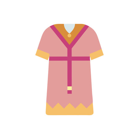 Japanese kimono icon in flat color style. Traditional clothing clothingのイラスト素材