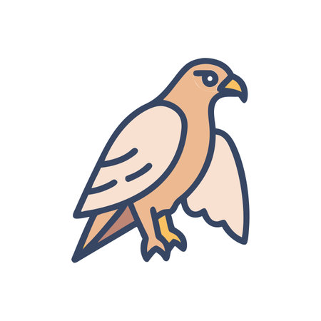 Pigeon flat color vector icon on white background for web and mobile designのイラスト素材
