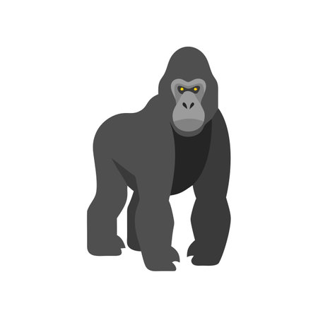 Gorilla icon. Flat illustration of gorilla vector icon for web designのイラスト素材