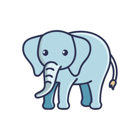 cute elephant animal cartoon icon vector illustration graphic design vector illustration graphic designのイラスト素材