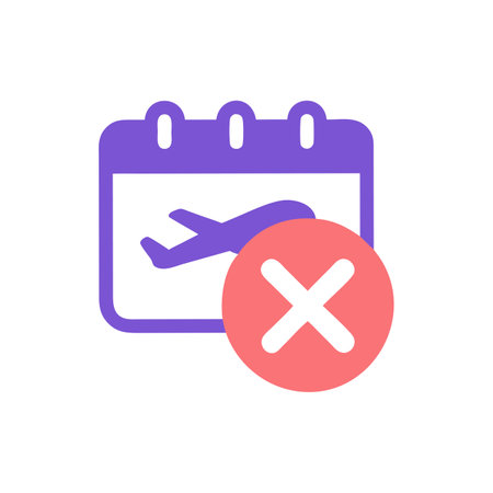 Cancelled flight icon vector. Flat design style eps 10のイラスト素材