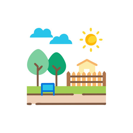 Outdoor garden flat color vector icon. Isolated on white background.のイラスト素材