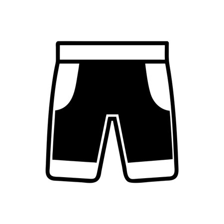 swimming trunks icon over white background, line style, vector illustrationのイラスト素材