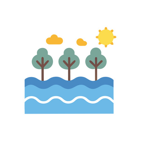 Nature flat icon isolated on white background for your web and mobile app designのイラスト素材