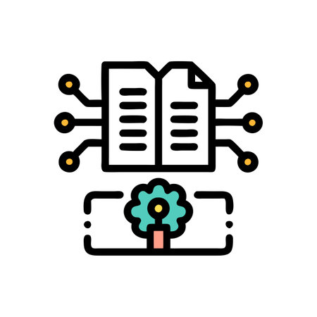 Smart contract icon vector. A thin line sign. Isolated contour symbol illustrationのイラスト素材