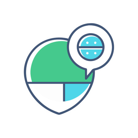 Hamburger and speech bubble, fast food related vector line iconのイラスト素材