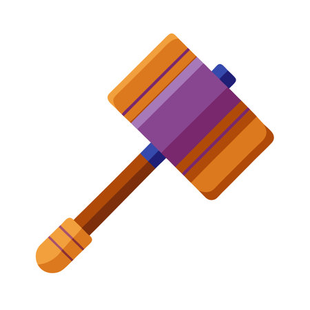 Judge gavel icon. Flat illustration of judge gavel vector icon for web designのイラスト素材