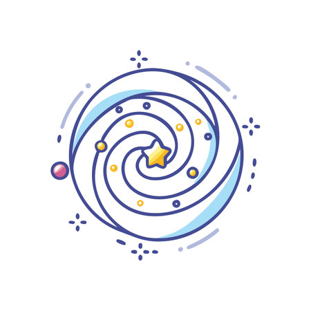 Vector line icon of spiral. Linear symbol for web site design and mobile apps.のイラスト素材