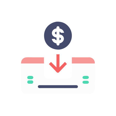Dollar icon in flat color style. Money transfer vector illustration on white isolated background. Dollar business concept.のイラスト素材
