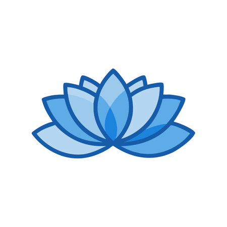 Lotus flower icon vector isolated on white background for your web and mobile app design, Lotus flower logo conceptのイラスト素材