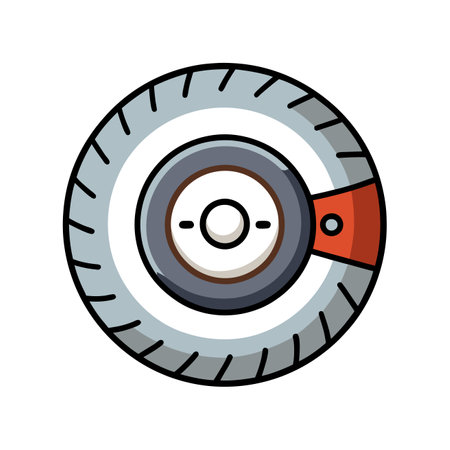 car wheel icon over white background. colorful design.  vector illustrationのイラスト素材