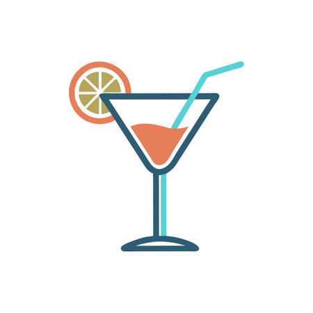 Cocktail icon vector isolated on white background for your web and mobile app design, Cocktail logo conceptのイラスト素材