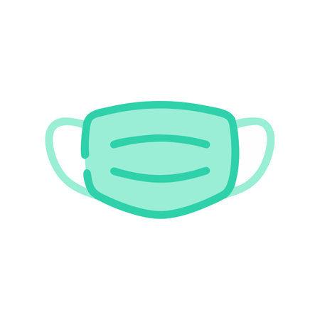 Medical mask icon. Coronavirus prevention. Vector illustration.のイラスト素材