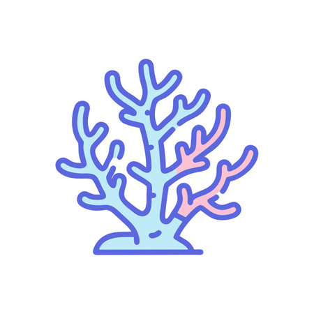 Coral vector line icon. Coral isolated on a white background.のイラスト素材
