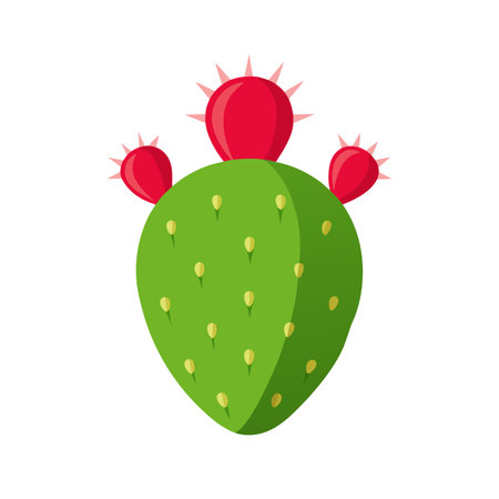 Cactus icon. Flat illustration of cactus vector icon for web designのイラスト素材