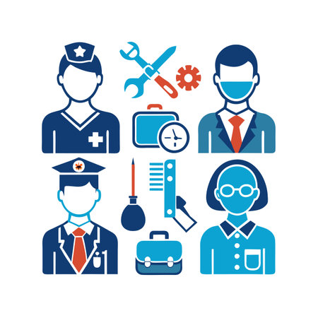 Profession people design over white background, vector illustration eps10のイラスト素材