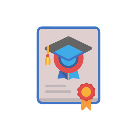 Diploma icon vector isolated on white background for your web and mobile app designのイラスト素材