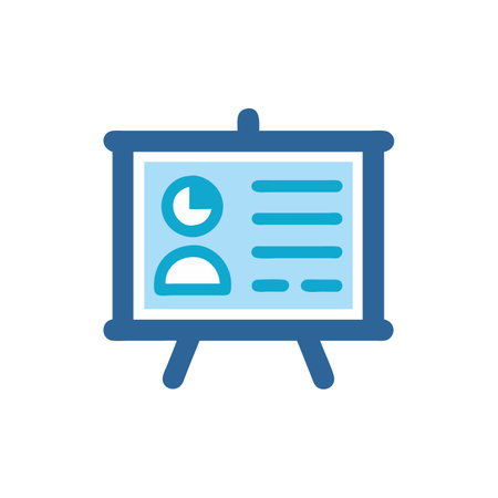 Business Presentation Icon. Flat Design. Vector Illustration. EPS 10のイラスト素材