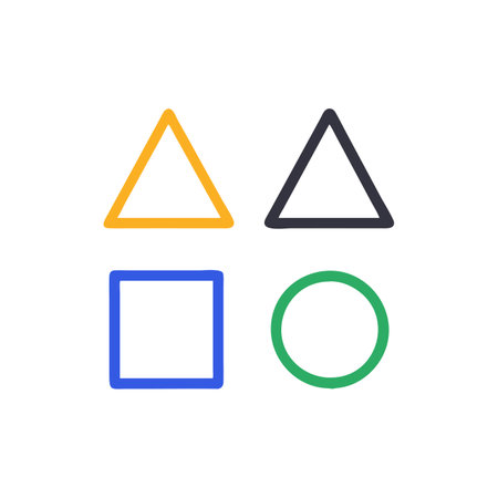 Set of simple geometric shapes. Minimalist vector design elements.のイラスト素材