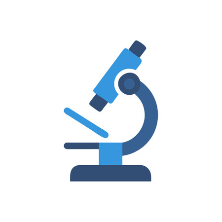 Microscope icon. Flat color design. Vector illustration. EPS 10のイラスト素材
