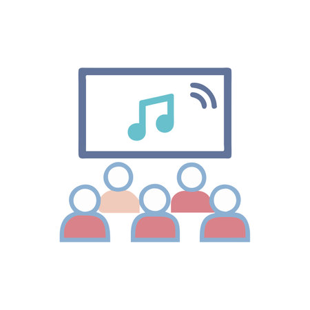 Audience icon in flat style. Audience vector illustration on white isolated background. Audience business concept.のイラスト素材