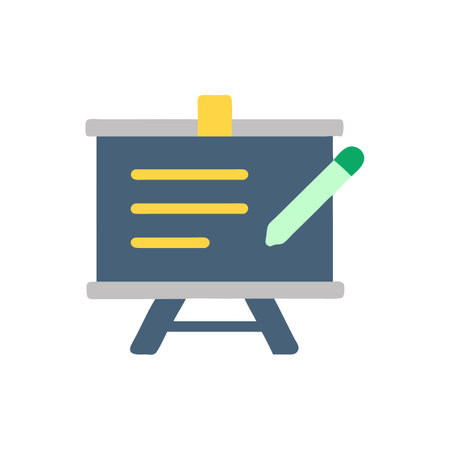 Presentation board icon vector isolated on white background for your web and mobile app design, Presentation board logo conceptのイラスト素材