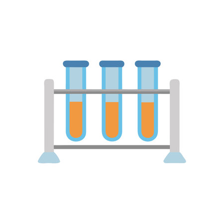 test tubes icon over white background. colorful design.  vector illustrationのイラスト素材