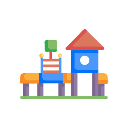 Playground icon vector isolated on white background, Playground transparent signのイラスト素材