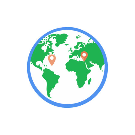 World map icon vector isolated on white background for your web and mobile app designのイラスト素材