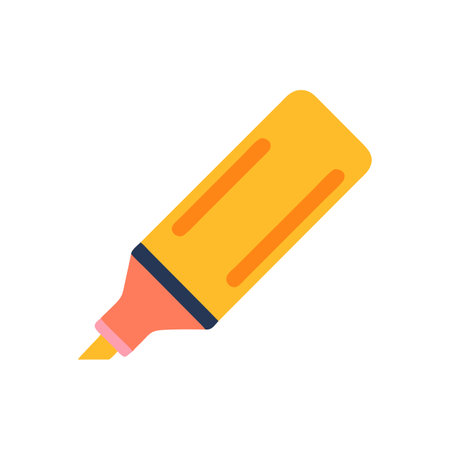 Highlighter icon in flat color style. Marker symbol for web designのイラスト素材