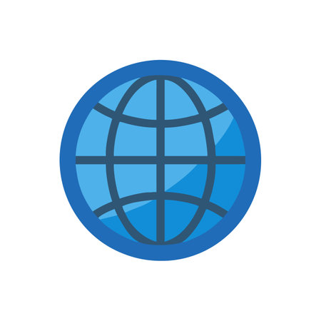 Globe icon in flat style. Globe vector illustration on white isolated background. World business concept.のイラスト素材
