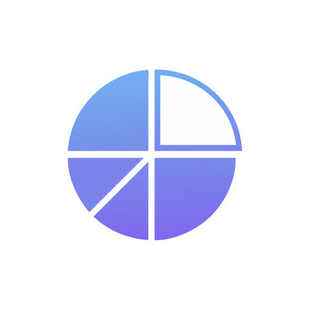 Pie chart vector icon. Flat design style eps 10 file.のイラスト素材