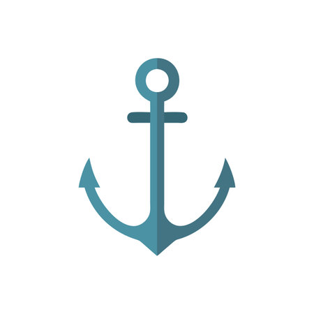 Anchor icon. Sea and nautical theme. Isolated design. Vector illustration