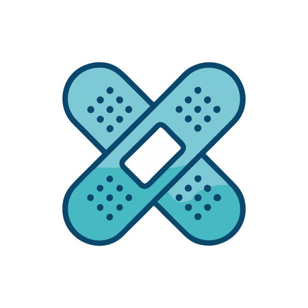 adhesive bandage medical icon vector illustration design graphic flat style blueのイラスト素材