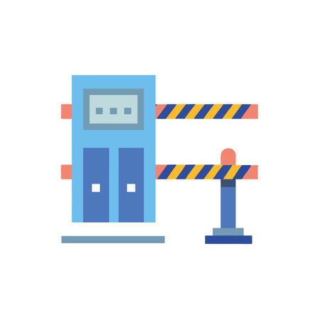 Road barrier flat icon isolated on white background for your web and mobile app designのイラスト素材