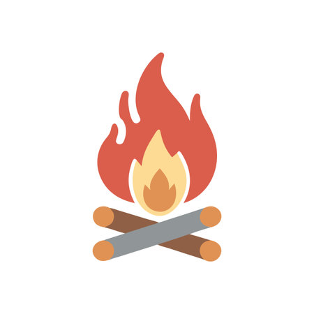 Bonfire icon vector isolated on white background for your web and mobile app design, Bonfire logo conceptのイラスト素材