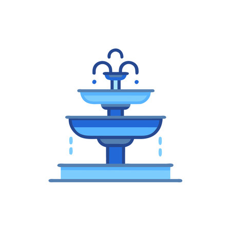 Fountain icon in flat style. Fountain vector illustration on white isolated background.のイラスト素材