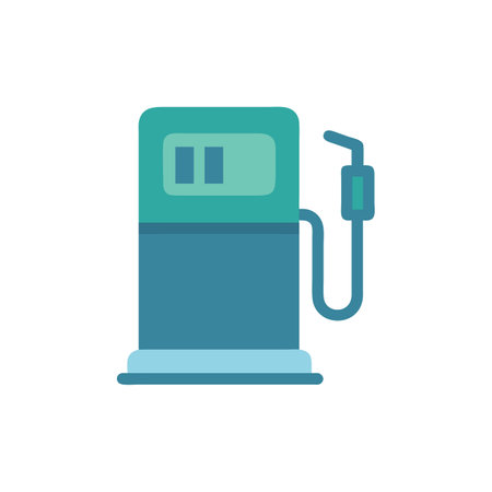 Gas station flat icon isolated on white background. Gas station vector illustrationのイラスト素材