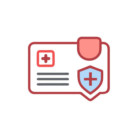 Medical insurance color line icon. Pictogram for web page, mobile app, promoのイラスト素材