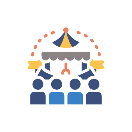 Circus related icon on background for graphic and web design. Creative illustration concept symbol for web or mobile appのイラスト素材