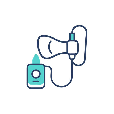 Pulse oximeter, pulse oximeter, pulse oximeter vector line iconのイラスト素材