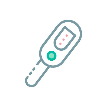Thermometer flat icon, vector illustration. Flat design style.のイラスト素材