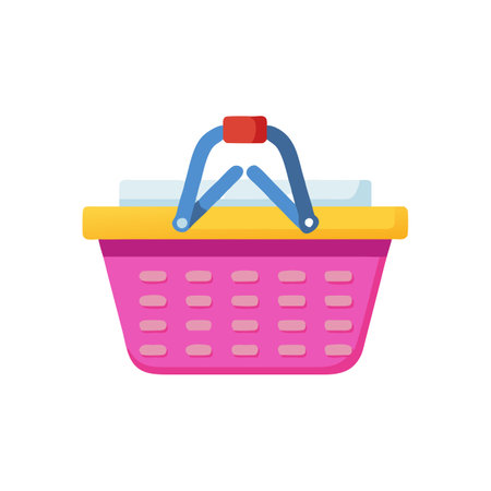 Shopping basket icon. Flat illustration of shopping basket vector icon for web designのイラスト素材