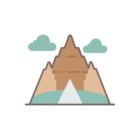 Egypt pyramids flat icon isolated on white background for your web and mobile app designのイラスト素材