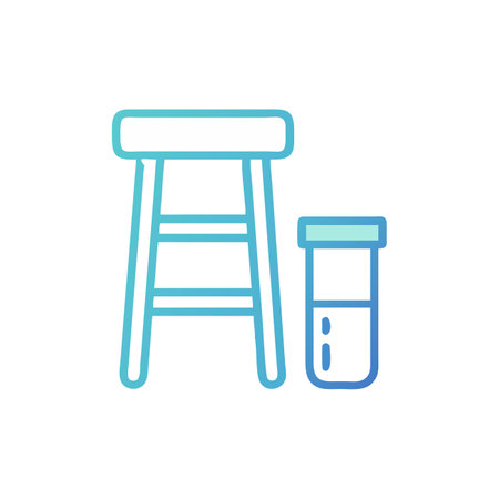 stool and test tube icon over white background. colorful design. vector illustrationのイラスト素材