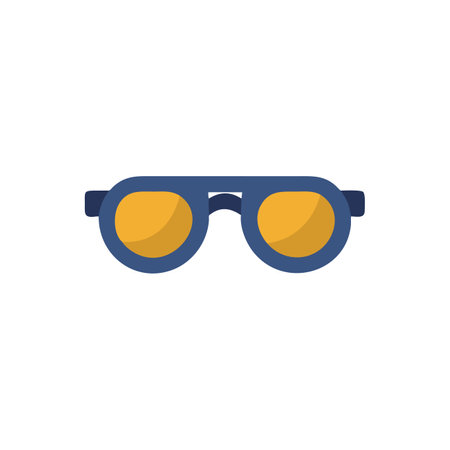Sunglasses flat icon isolated on white background. Vector illustration.のイラスト素材